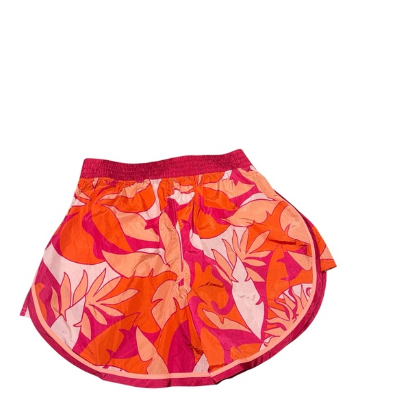 NEW Free People FP Movement The Long Shot Printed Shorts Firey Combo Pink Orange - Picture 9 of 9